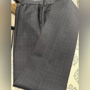 Ted Baker Men’s Black and Gray Plaid Dress Pants